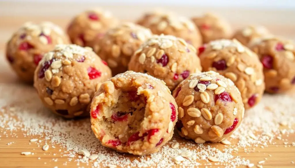 strawberry and banana oat balls for dogs