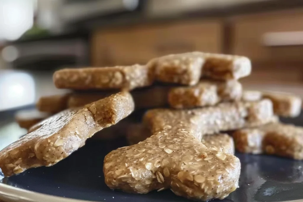 Homemade Peanut Butter Oat Bone Dog Treats Recipe