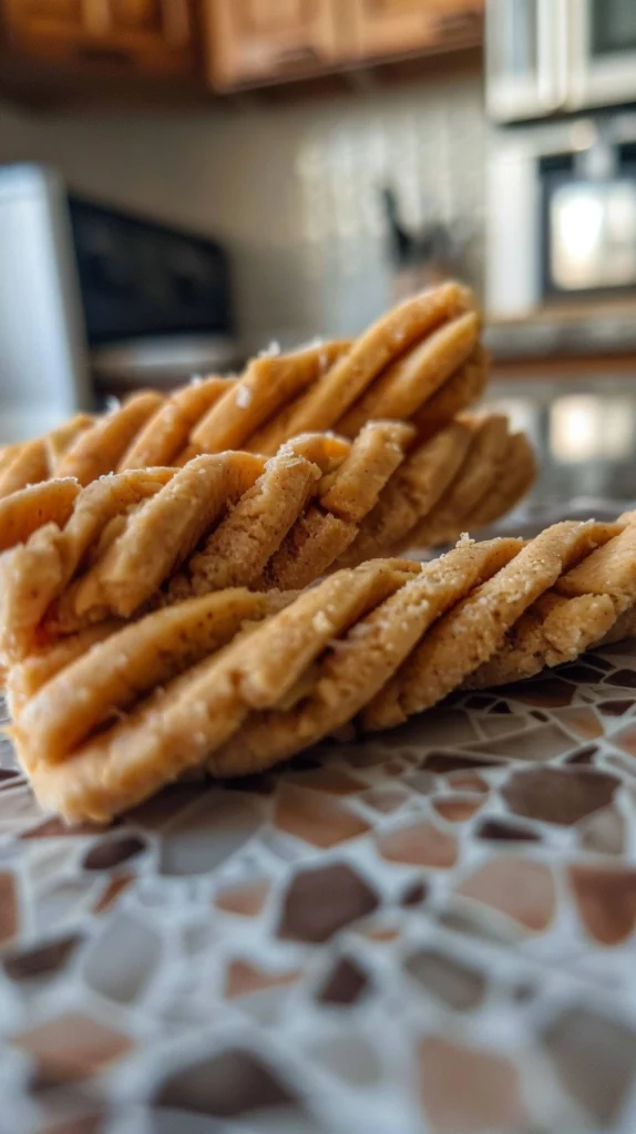 Peanut Butter Banana Twist Dog Treats: