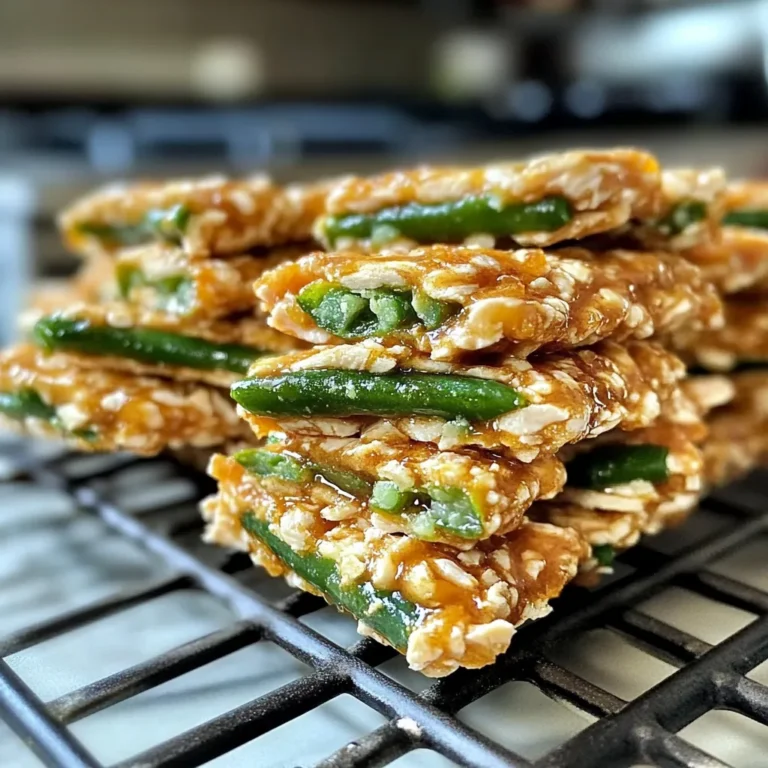 Homemade Green Bean and Chicken Crunchies for Dogs